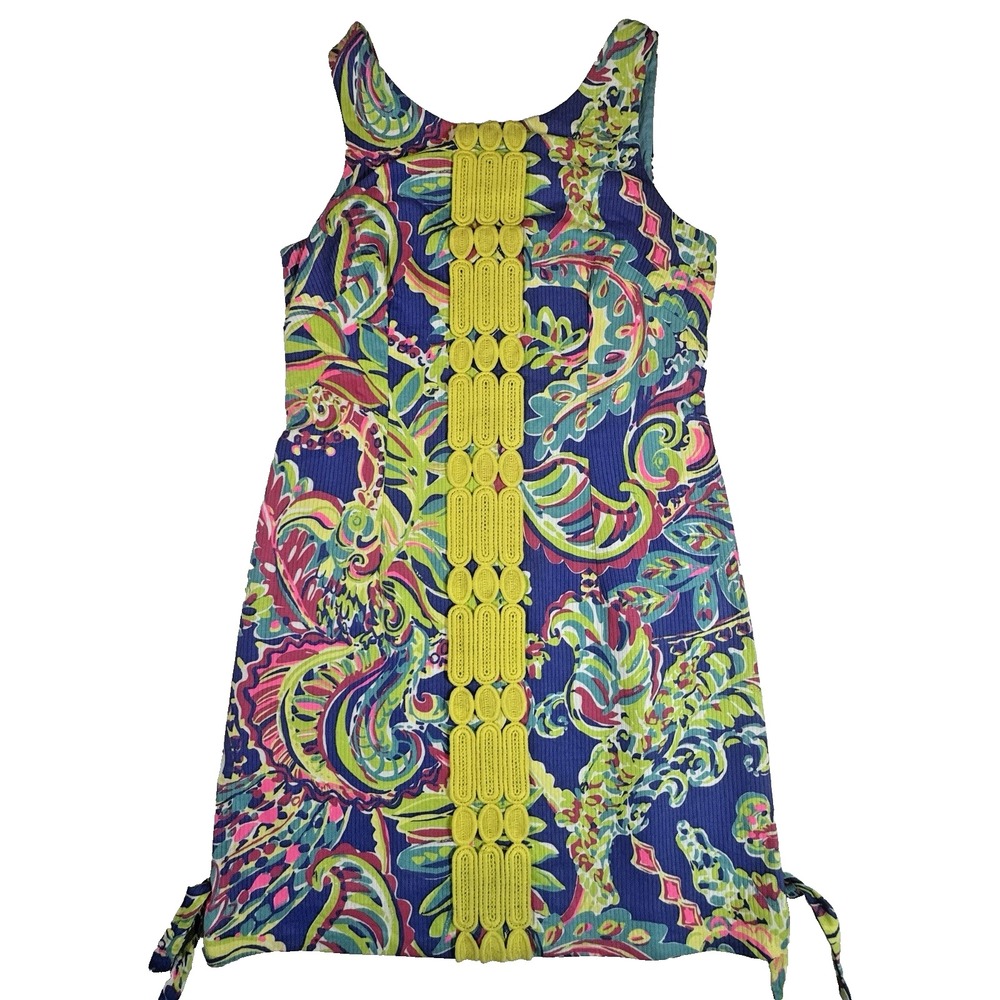 Lilly Pulitzer Delia Shift Dress Womens 2 Sleeveless Toucan Play Tropical